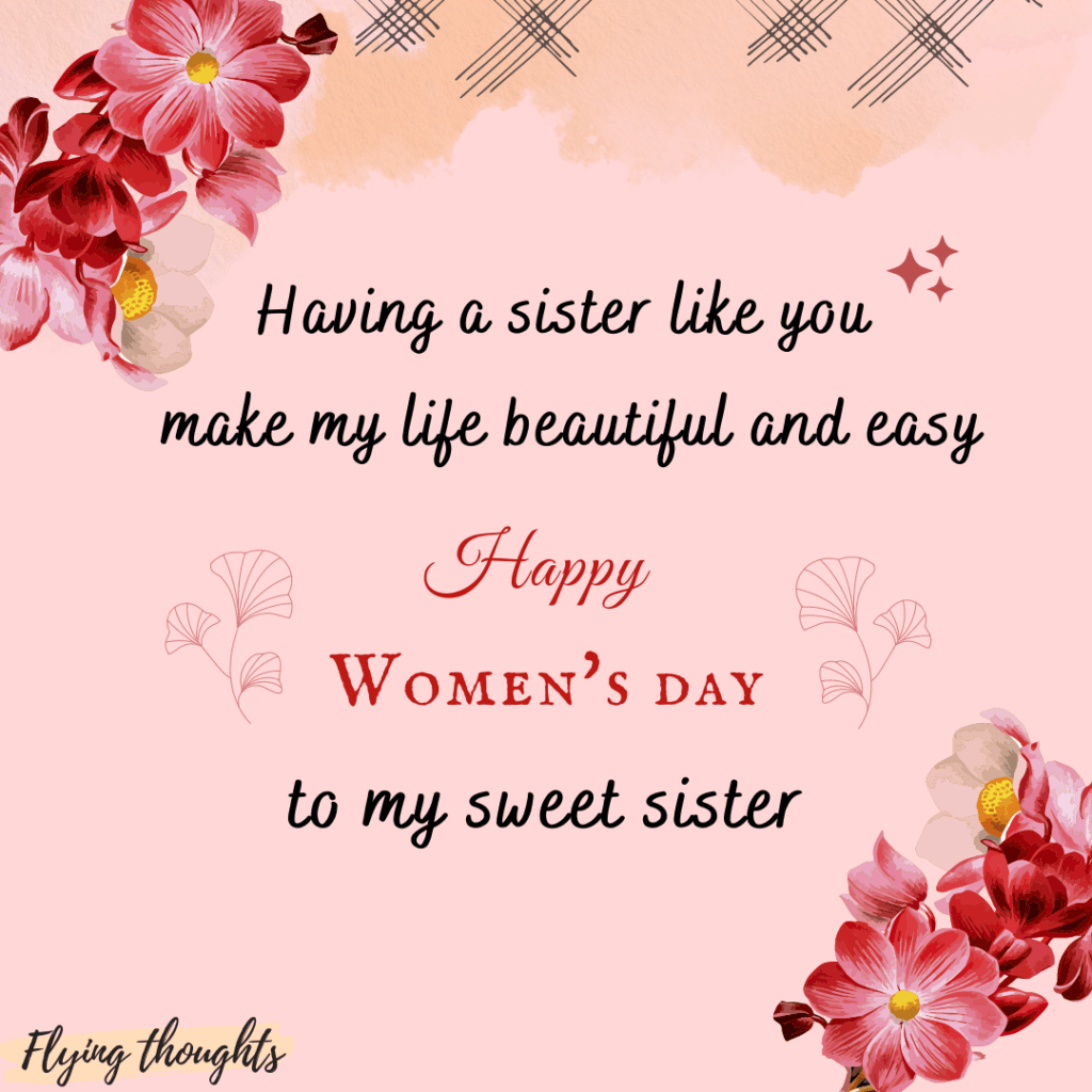 Women's day messages to sisters