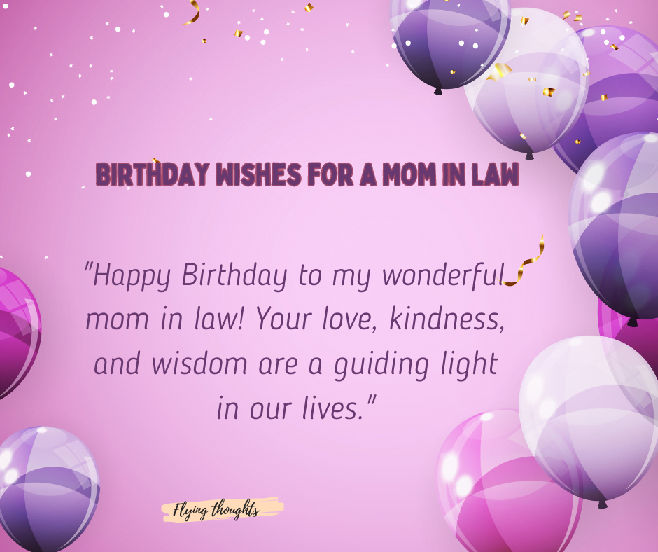 Birthday Wishes for a Mom in Law