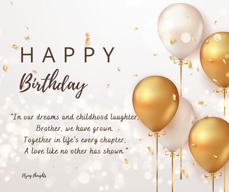 Heart Touching Birthday Poems for Brother