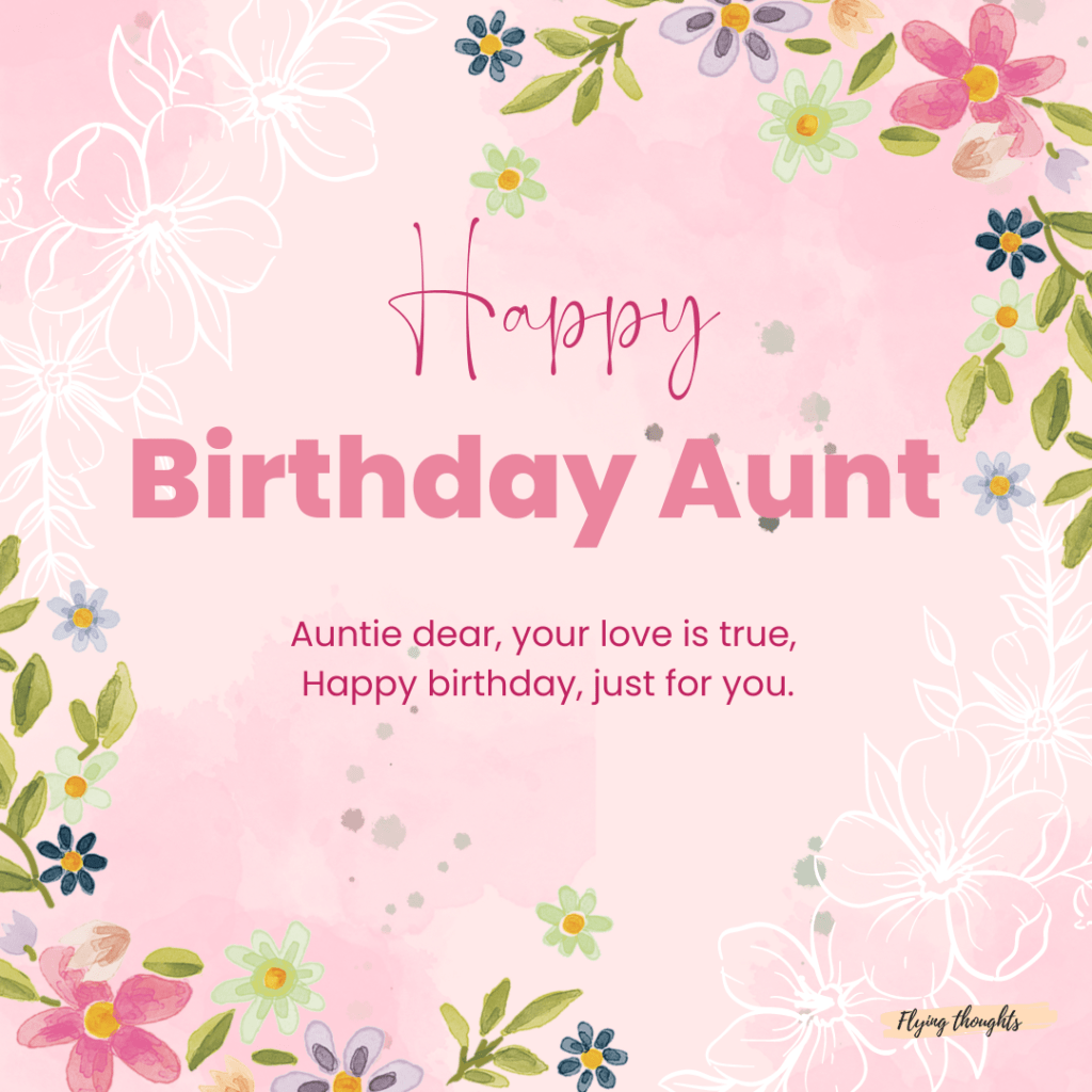 Short Birthday Poems for Your Aunt