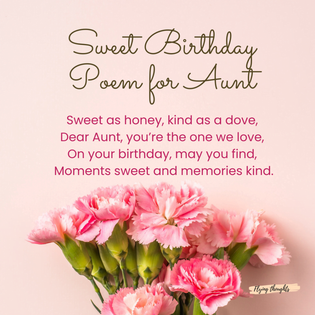 Sweet Birthday Poems for Your Aunt