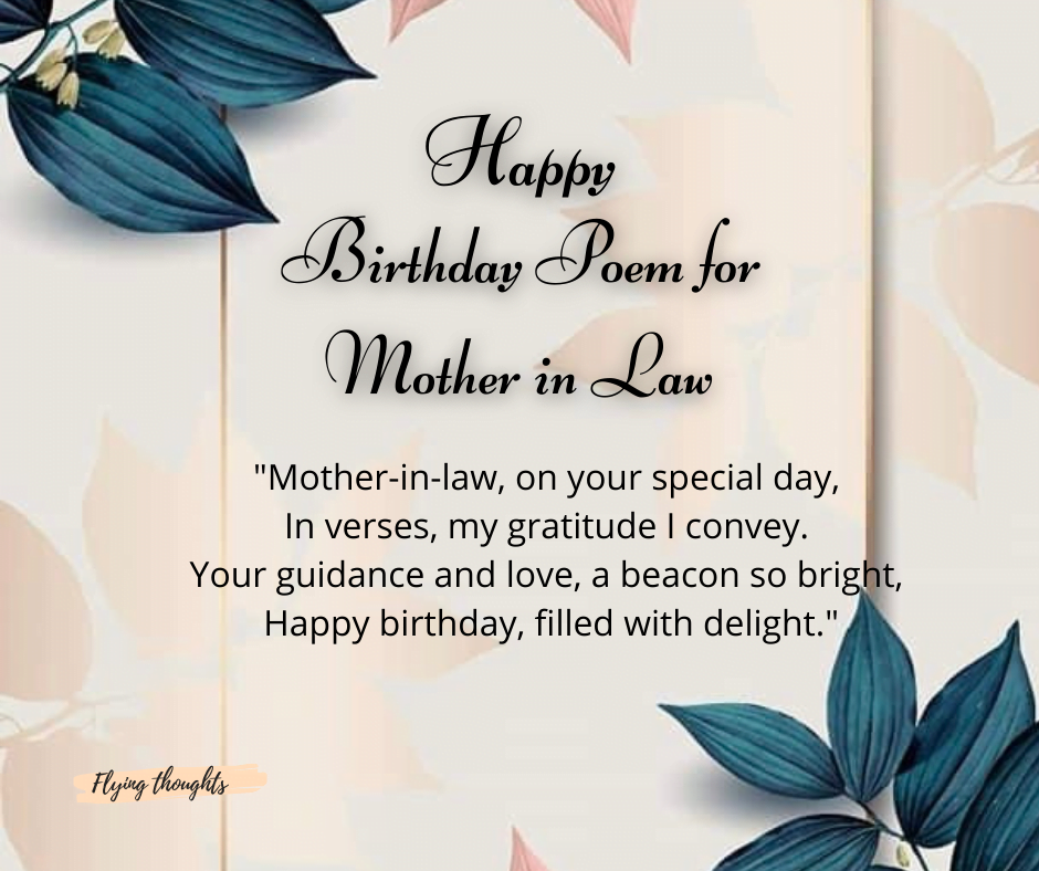 Birthday Poem for Mother in Law: Celebrating a Second Mom